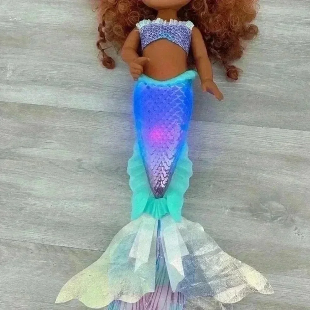 Sparkling Mermaid Doll With Light Up Tail Kids Play Toy